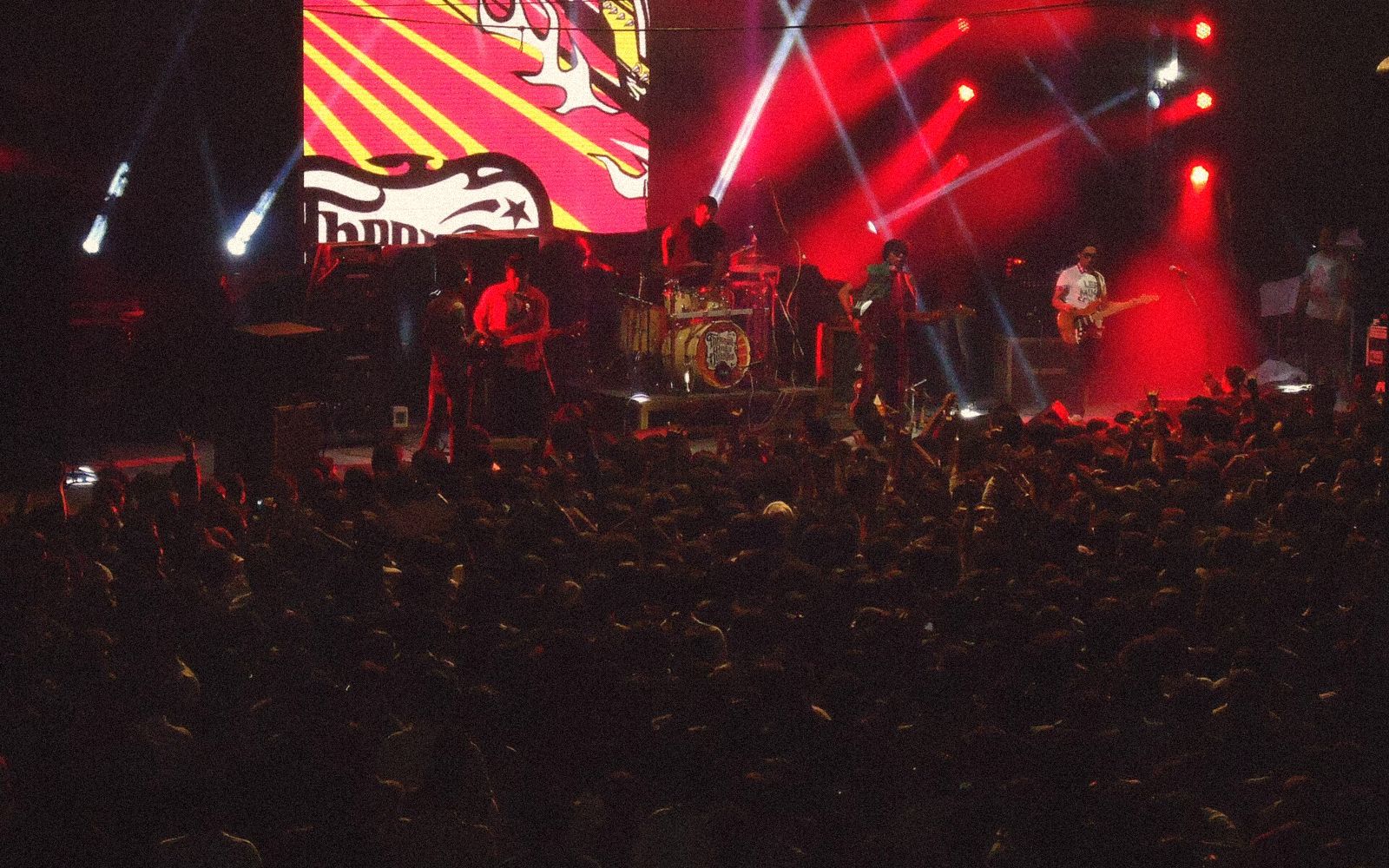 Mood Indigo main stage with the crowd under red lights