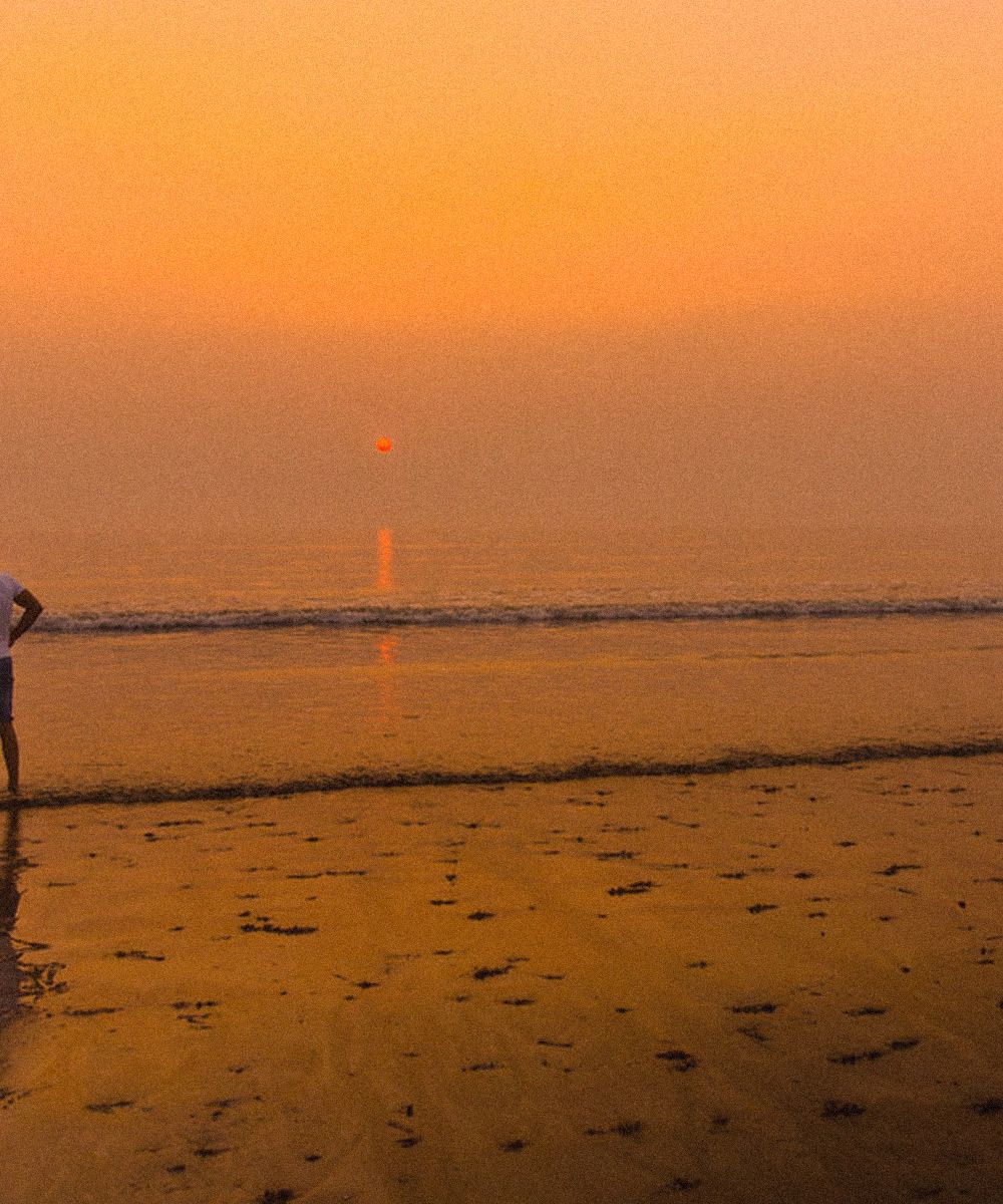 Juhu beach at sunset